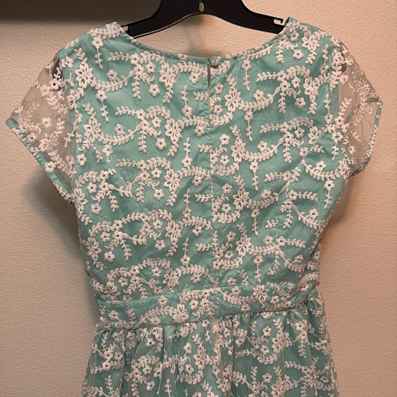 EShakti women’s dress sz 10 Mint Green Tulle Embroidered Overlay NWOT - Picture 7 of 12